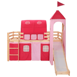 vidaXL Letto a Castello per Bambini Scivolo e Scala in Pino 208x230 cm