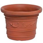 Vasi Tondi Festonati Prestige Hdpe Terracotta cm.40x30H