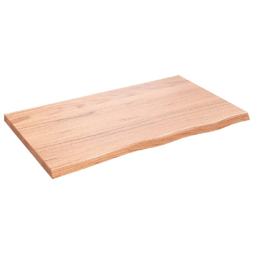 vidaXL Piano Tavolo Marrone Chiaro 100x60x4cm Rovere Massello Trattato