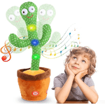 Cactus Che Danza e Ripete  USB Ricaricabile  Registratore Luminiso  120 Canzoni  Giocattolo Interattivo per Bambini  Divertente ed Educativo