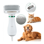 Spazzola Phon Toelettatura Cani Gatti Elettrica Asciuga Pettina 2 in 1 Pelo Animali Domestici 300W Impostazione Temperatura Portatile