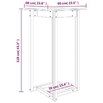 Tavolo da Bar 60x60x110 cm in Legno Massello di Pino