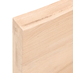 Ripiano a Parete 120x50x6 cm Legno Massello Rovere Non Trattato