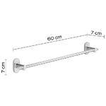 Gedy Portasciugamani Febo Cromato Metallo 7x60x7 Cm