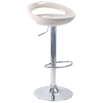 Sgabello da Bar Seattle in Abs e Metallo 46x42cm-H95cm Beige Lucido