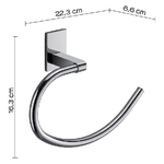 Gedy Portasciugamani Maine Cromato Metallo 16,3x22,3x6,6 Cm