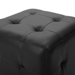 vidaXL Pouf 2 pz Nero 30x30x30 cm in Similpelle