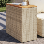 vidaXL Tavolo da Giardino Piano in Legno Beige 58x27,5x55cm Polyrattan