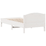 vidaXL Giroletto con Testiera Bianco 75x190 cm Legno Massello di Pino