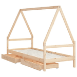 vidaXL Giroletto Bambini con Cassetti 80x200 cm Legno Massello di Pino