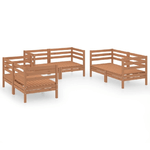 vidaXL Set Divani da Giardino 6 pz Miele in Legno Massello di Pino