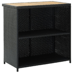 vidaXL Set da Bar 3 pz in Polyrattan Nero