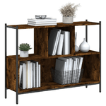 vidaXL Libreria Rovere Fumo 102x28x77,5 cm in Legno ingegnerizzato