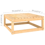 vidaXL Set Divani da Giardino 3 pz con Cuscini Legno Massello di Pino