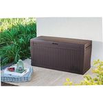 Keter Baule Multiuso Da Giardino Comfy In Resina 116,7X44,7X57H - 270 Lt Marrone