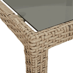 vidaXL Tavolo Giardino Beige 250x100x75cm Vetro Temperato e Polyrattan