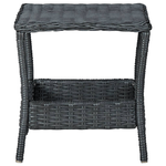 vidaXL Set Divani da Giardino 3 pz con Cuscini Polyrattan Grigio Scuro