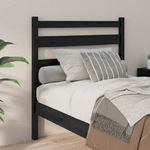 vidaXL Testiera per Letto Nera 106x4x100 cm in Legno Massello di Pino