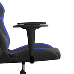 vidaXL Sedia da Gaming Massaggiante Nero e Blu in Similpelle