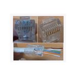 Link confezione 100 connettori 8 poli cat 5e utp non schermato rj45 con fori per agevolare inserimento cavi