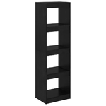 vidaXL Libreria/Divisorio Nero 40x30x135,5 cm in Legno Massello di Pino