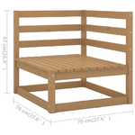 vidaXL Set Divani da Giardino 7 pz con Cuscini Legno Massello di Pino