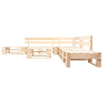 vidaXL Set Divani da Giardino con Pallet 6 pz Naturale in Legno