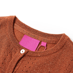 Cardigan da Bambina Lavorato a Mano Cognac 116