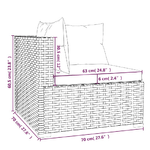 Set Divani da Giardino 4 pz con Cuscini in Polyrattan Nero