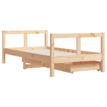 vidaXL Giroletto per Bambini con Cassetti 80x160cm Legno Massello Pino