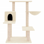 vidaXL Albero per Gatti con Tiragraffi in Sisal Crema 82,5 cm