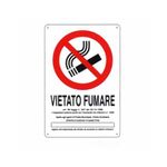 Cartello Vietato Fumare Dl 35X 50 Alluminio