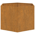 vidaXL Fioriera Ruggine 60x60x45 cm Acciaio Corten