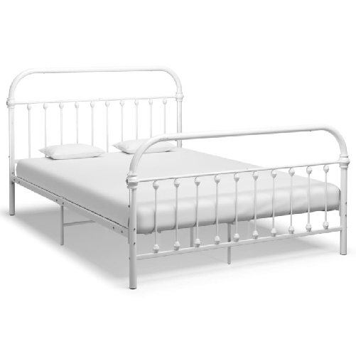 vidaXL Giroletto Bianco in Metallo 140x200 cm