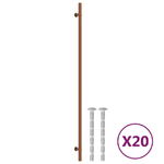 vidaXL Maniglie per Mobili 20 pz Bronzo 480 mm in Acciaio Inox