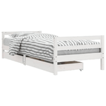 vidaXL Giroletto Bambini con Cassetti Bianco 90x200cm Massello di Pino