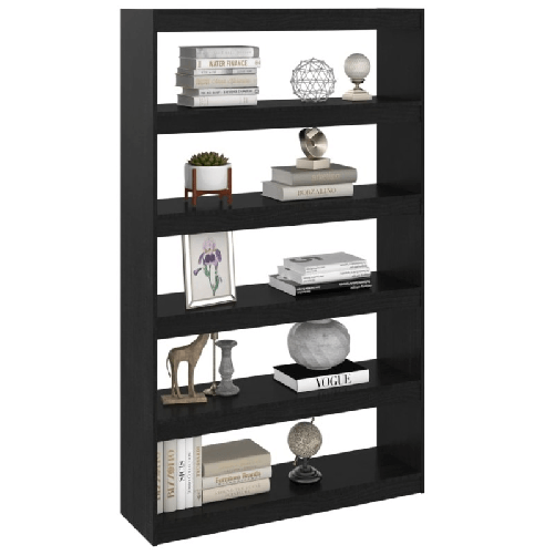 vidaXL Libreria/Divisorio Nero 100x30x167,5 cm in Legno di Pino