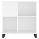 vidaXL Mobile Porta Dischi Bianco Lucido 84,5x38x89 Legno ingegnerizzato