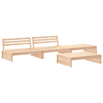 vidaXL Set Divani da Giardino 4 pz con Cuscini in Legno Massello