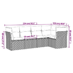 vidaXL Set Divano da Giardino 5 pz con Cuscini Beige in Polyrattan