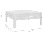 vidaXL Set Salotto da Giardino 7 pz in Legno Massello di Pino Bianco