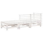 Set Salotto da Giardino 3 pz Bianco in Legno Massello di Pino