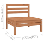 vidaXL Set Salotto da Giardino 8pz in Legno Massello di Pino Miele