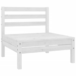 vidaXL Set Salotto da Giardino 7 pz in Legno Massello di Pino Bianco