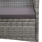 vidaXL Set Divani da Giardino 4 pz con Cuscini in Polyrattan Grigio