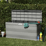 vidaXL Baule da Giardino Grigio 117x45x56 cm