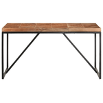 Tavolo da Pranzo 140x70x76 cm in Legno Massello Acacia e Mango