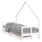 vidaXL Giroletto Bambini con Cassetti Bianco 80x200cm Massello di Pino