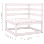 vidaXL Set Divani da Giardino 4 pz con Cuscini Legno Massello Pino