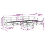 Set Salotto da Giardino 7 pz in Legno Massello di Douglas